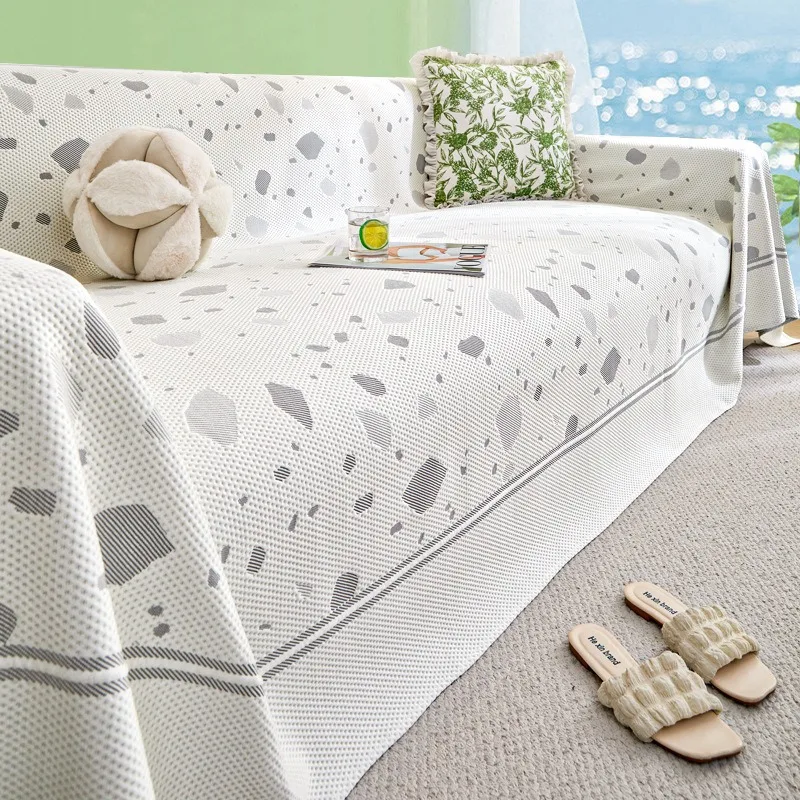 

Summer Cooling Ice Silk Sofa Towel for Living Room Multifunction Sofa Blanket Protector Universal All Inclusive Couch Cushion