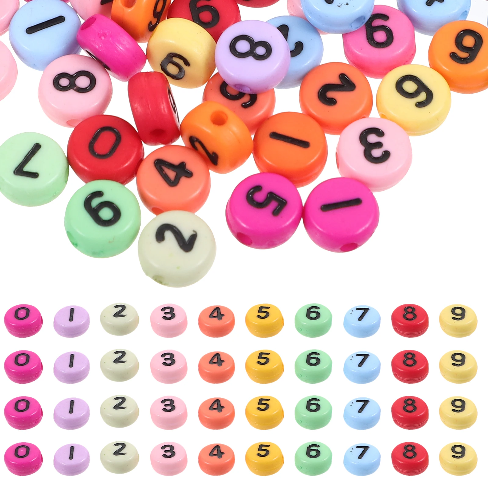 

100Pcs Number Acrylic Loose Beads DIY Jewelry Bracelet Making Necklace Craft Accessories Beads Acrylic Bracelet Bead