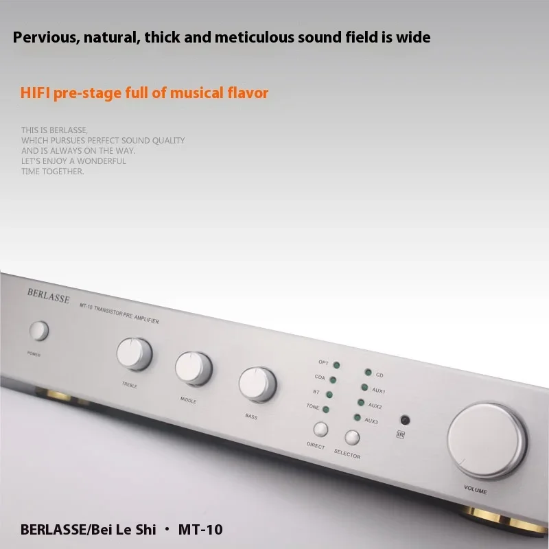 MT-10 Audiophile-grade Hi-Fi Preamplifier: FET-based design, 1794 DAC, 5125 Bluetooth module, and remote control functionality.