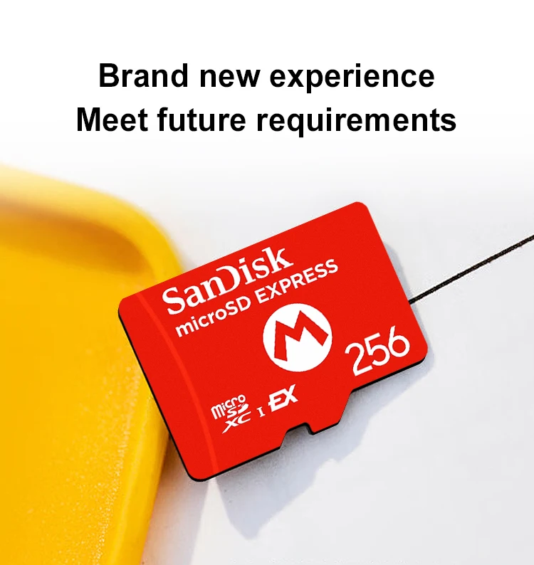 100% Original SanDisk Express MicroSD-Karte 256GB Hochgeschwindigkeits-Speicherkarte bis zu 880MB/s PCIe NVMe für Nintendo Switch 2 Gaming – Detail 5