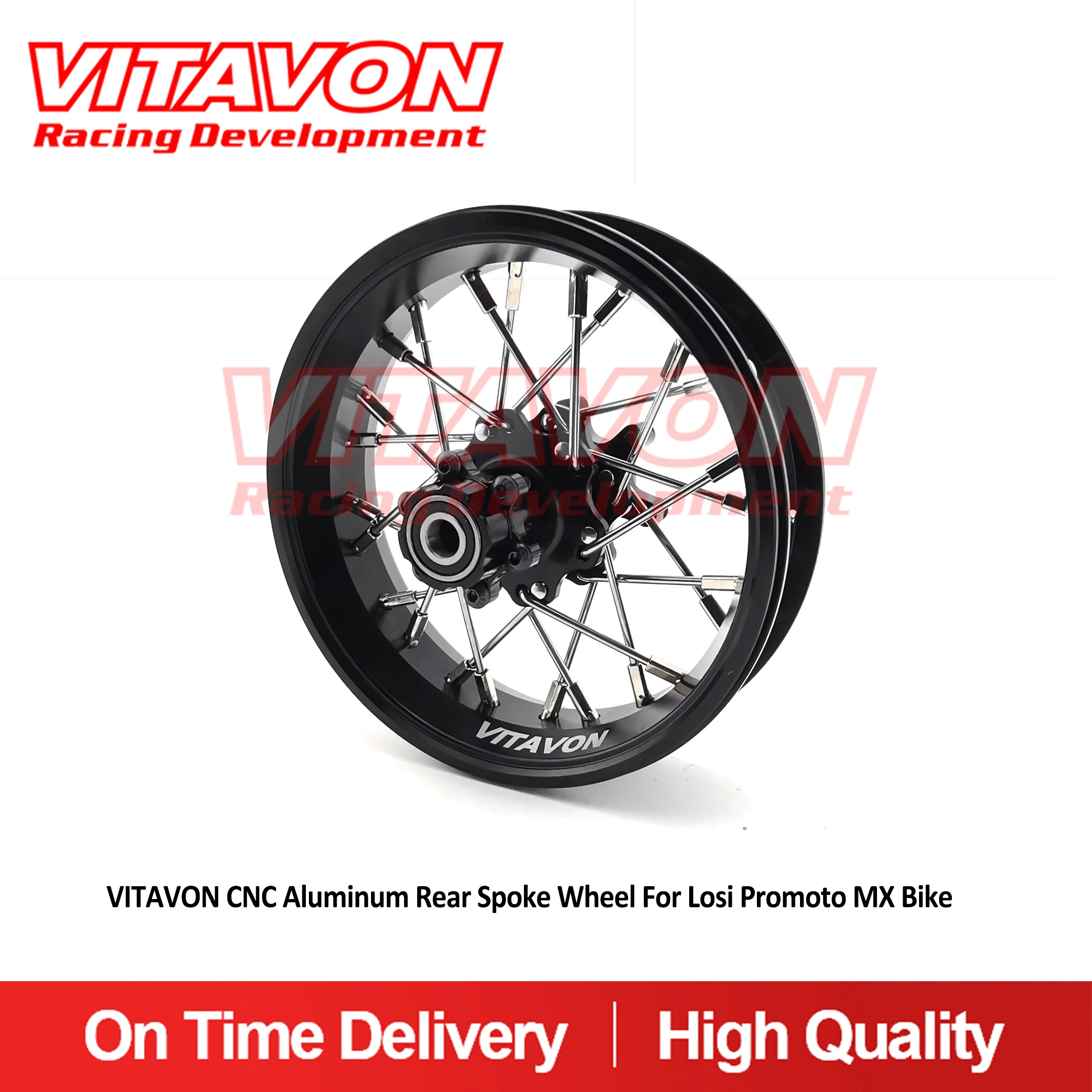 VITAVON CNC aluminiowy tylny koło szprychowe do Losi Promoto MX Bike