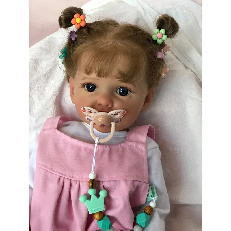 55CM Full Body Silicone Reborn Toddler Girl Doll Princess Betty Lifelike Soft Touch Waterproof Skin Multiple Layers Painting