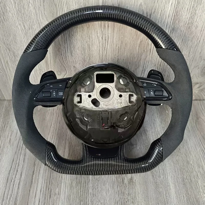 Suitable Steering Wheel A3 2012-2017 A4 A5 A6 A7 Fully Perforated Steering Wheel Flat Bottom Sports Steering Wheel For Audi