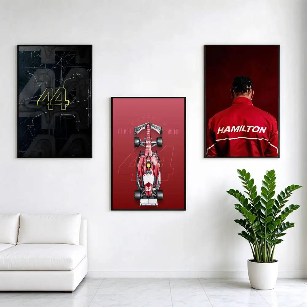 44 Lewis HamiltonS  Poster Waterproof Wall Art Sticker For Bar Living Room Vintage Decor High Quality Print Gift