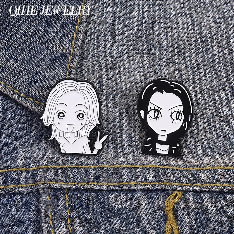 Cartoon Anime Girls Enamel Pins Funny Manga Character Brooches Bags Clothing Lapel Badge Accessories Fashion Jewelry Fans Gifts