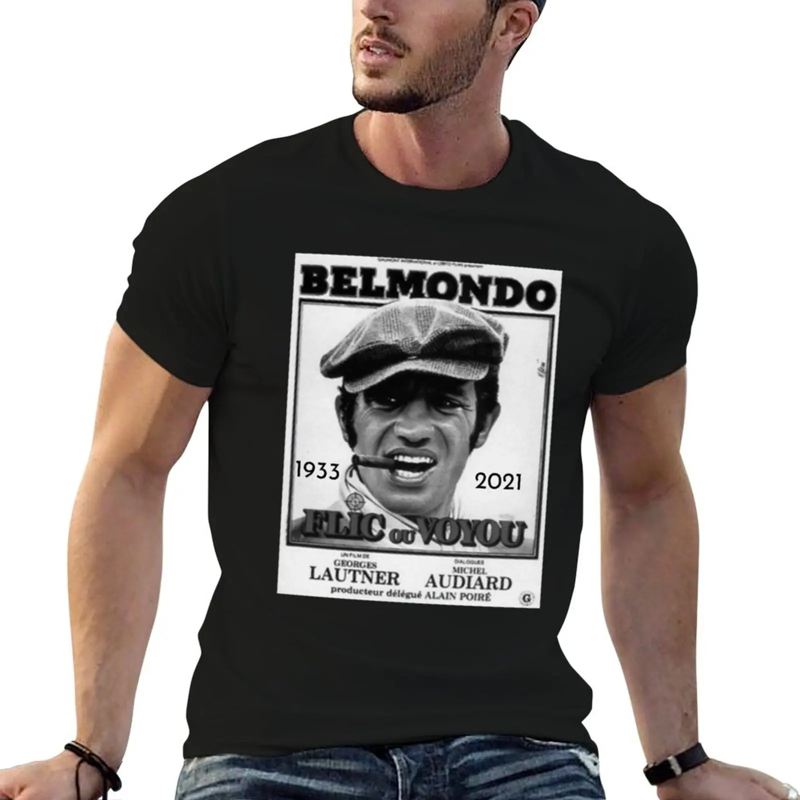 Camiseta Jean Paul Belmondo para hombre, camisetas de verano para hombre, camiseta gráfica vintage esencial, camiseta