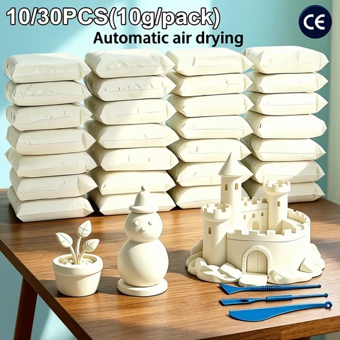 Ultra-Light Pure White Air-Dried Clay Modeling Dough for Kids Toy Space Theme Malleable Non-Toxic Clay That，child's gift