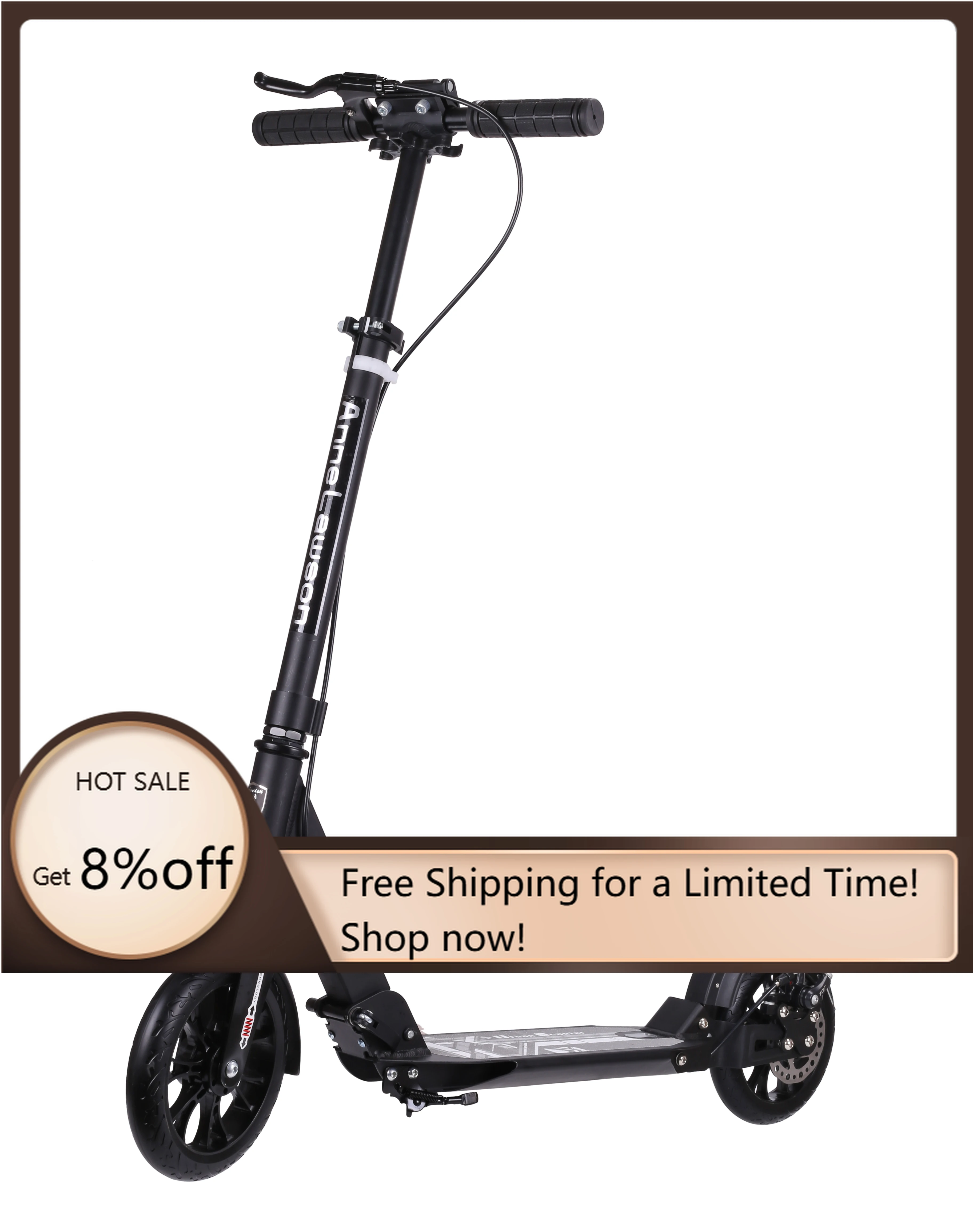 

STLF Factory Price Adult Scooter Kick PU Wheel Max Weight to 100KGS Steel Folding Adult Scooter Disc Brake