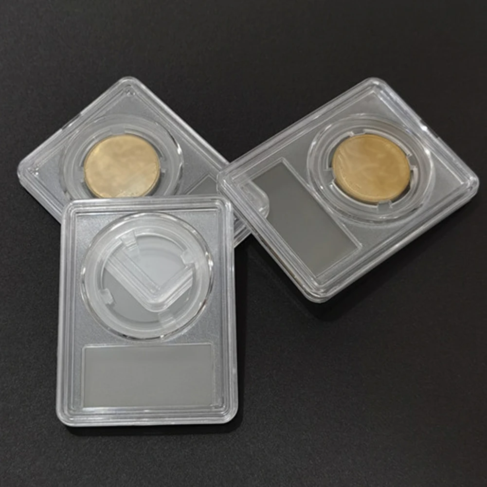 4pcs 16/25/30/40mm Transparent Plastic Coin Holder Coin Collecting Box Case For Coins Storage Capsules Protection Boxe Container