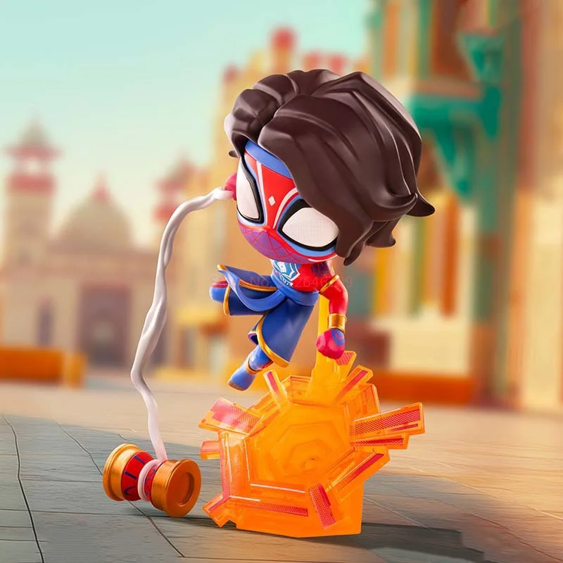 Marvel homem aranha através do verso-aranha caixa cega gwen jessica drew homem-aranha 2099 milhas g morales anime figura crianças brinquedo