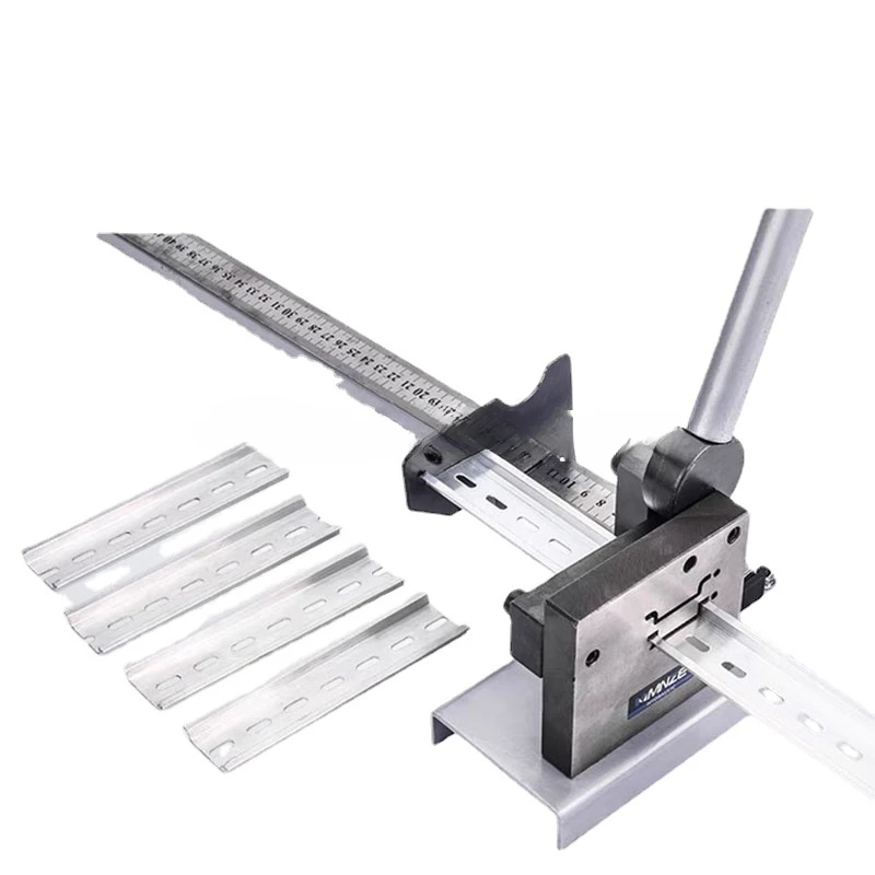 Din guide rail cutter gauge double guide wire simple cutting machine for C45 multifunctional Din guide rail cutting machine