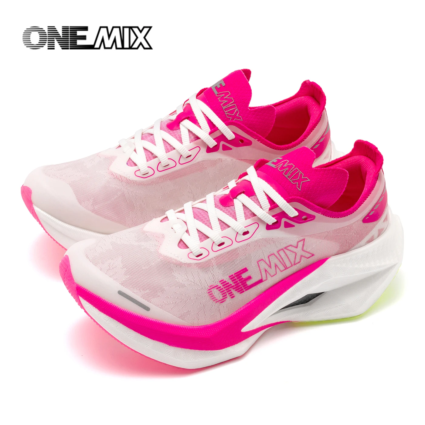ONEMIX Professional Marathon Racing Running Training Shoes Men Full-length Shock Absorption Sports