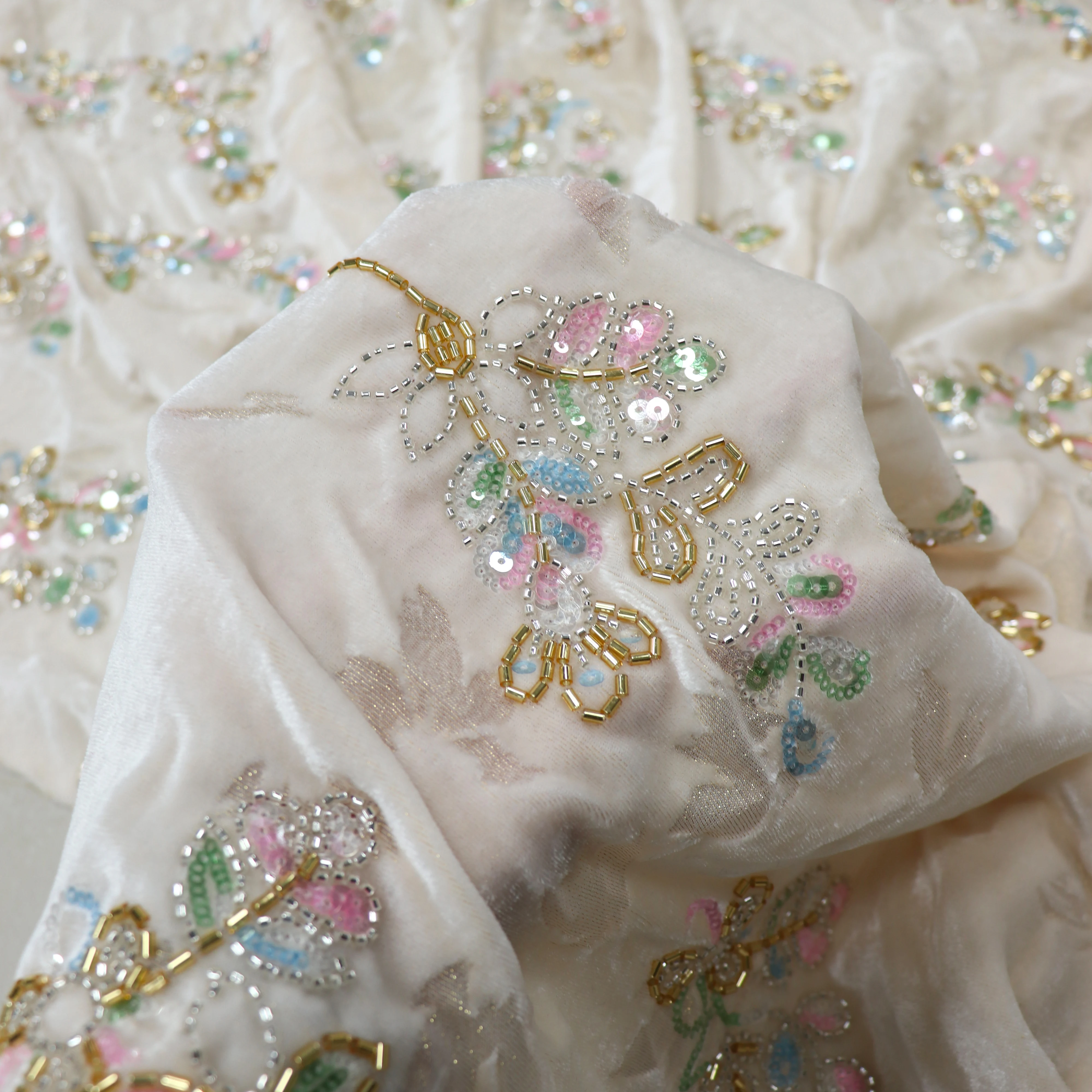 

3D цветок из бисера, вышивка, блестки, шитье свадебного платья, вечернего платья, дизайнерской ткани платья