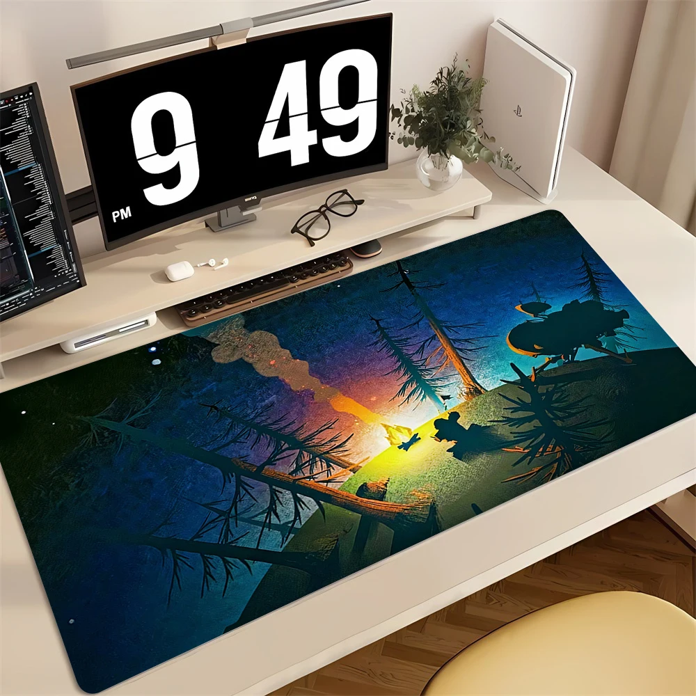 Alfombrilla de ratón XXL Anime Gamer Outer Wilds, alfombrilla para ordenador portátil, universo, espacio, sistema Solar, alfombrilla de escritorio HD, accesorios para juegos de PC, alfombrilla para teclado