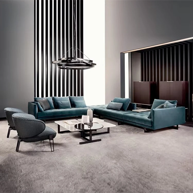 ye-Modern Luxury L-Shaped Modular Sectional Sofa with Generous Deep Seating, Premium Velvet Upholstered Angled Metal Legs-