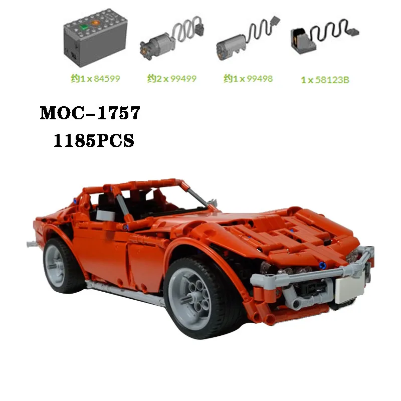 

Классический строительный блок MOC-1757 с высокой степенью сложности, Сращивание деталей, 1185 шт., игрушка для взрослых и детей, подарок на день рождения