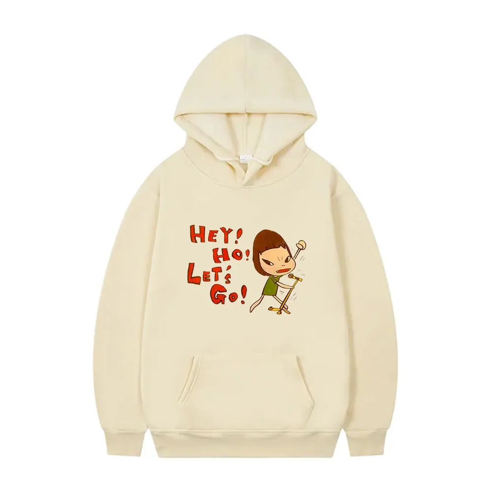 

Yoshitomo Nara Hey Ho Let's Go Hoodie Men Women Casual Funny Humor Hooded Sweatshirt Unisex Y2k Art Aesthetic Pullover Hoodies