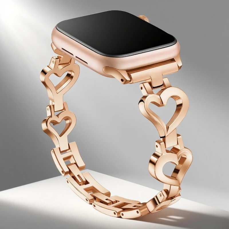 Für Apple Watch Band Ultra 2 49 mm 45 41 46 42 38 40 44 mm Gliederarmband Correa iWatch Serie 10 9 8 7 6 5 4 se Diamantarmband