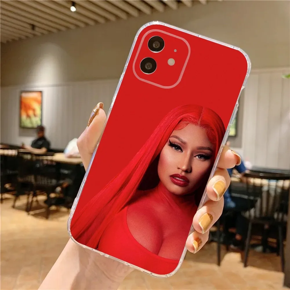 Hot Singer N-Nicki M-Minaj Phone Case For iPhone 15,14,13,12,11 Plus,Pro,Max,XR,XS,X,7,8 Plus,SE,Mini Transparent Silicone Soft