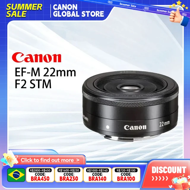 Canon EF-M 22mm f2 STM Compact System top Lens