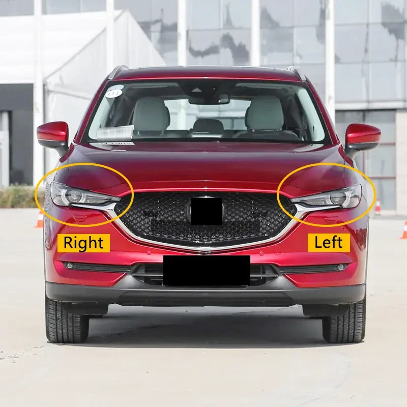 الجبهة غطاء المصباح لمازدا CX-5 CX5 2017-2019 كشافات عاكس الضوء غطاء المصباح رئيس ضوء المصباح الزجاج يغطي عدسة قذيفة قبعات #4