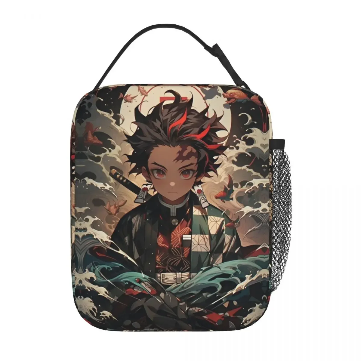 Anime Tanjiro Kamado Demon Slayer Insulated Lunch Bags Thermal Bag  Lunch Container Portable Tote Lunch Box School Outdoor