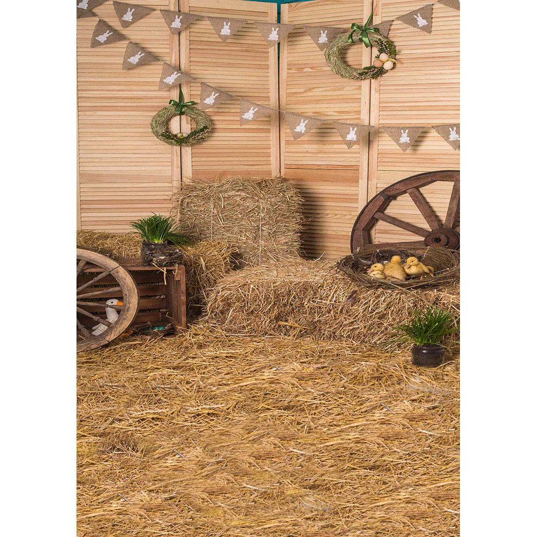 Hay Stack Autumn Barn Backdrop Photo Booth Fall Photography Background for Children Baby Shower Portrait Photophone Photo Studio