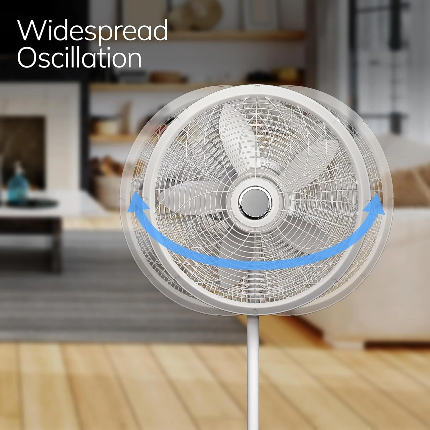 

Oscillating Pedestal Fan - Fan with Adjustable Height and 3 Cooling Speeds, Portable, 18", White, 1820
