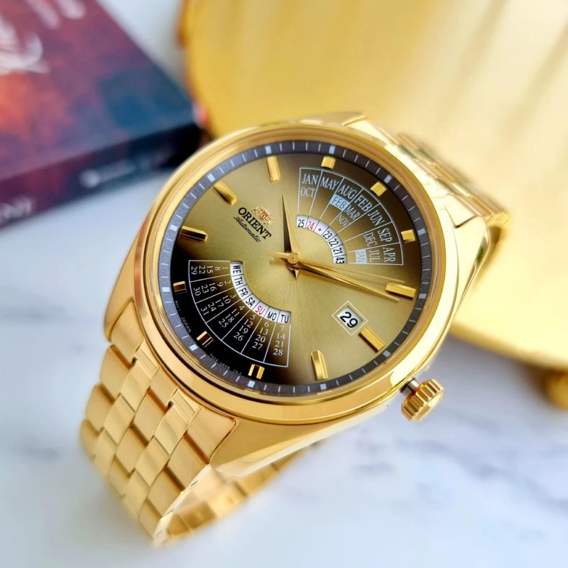 المورق الأصلي ساعة يابانية ساعات آلية أوتوماتيكية ساعة رجالي فاخرة 5Bar مقاوم للماء ساعة الأعمال RA-BA0002E10B