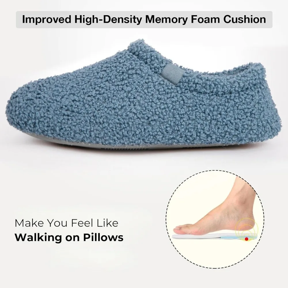 شبشب لوفر نسائي من إسفنج الذاكرة مع بطانة من الصوف القطبي #2