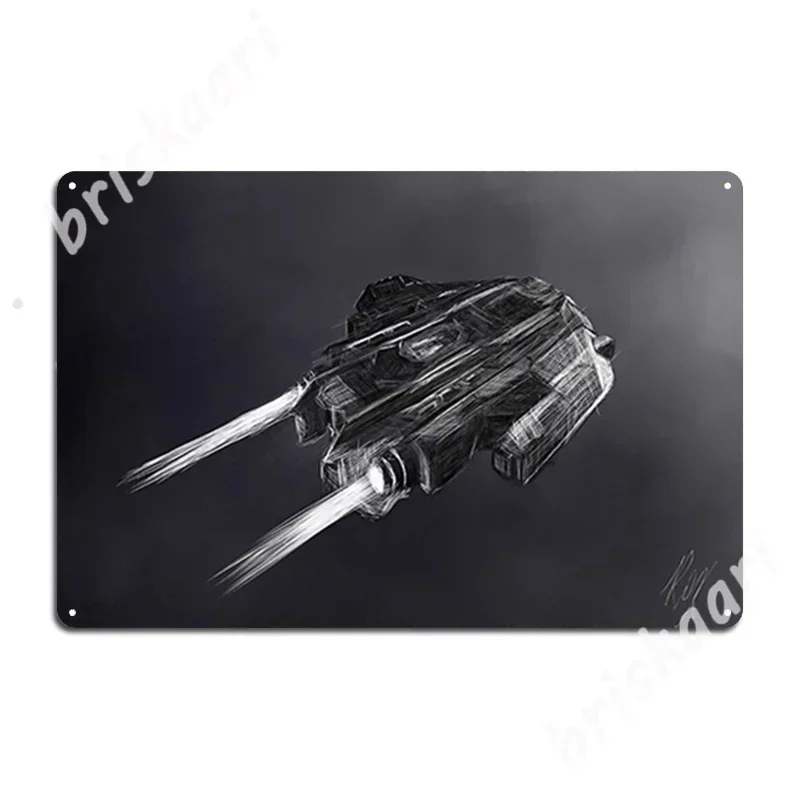 Elite Dangerous Type 9 | Fan Art Metal Signs Cinema Living Room Club Bar Vintage Wall Decor Tin sign Posters