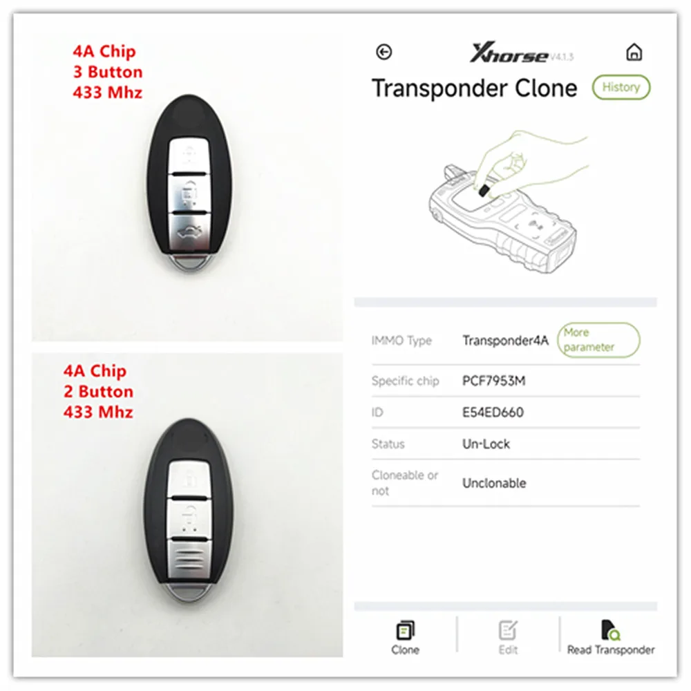 keyless 3 buttons Smart Remote Car key Fob 433mhz 4A Chip For Nissan Xtrail X-Trail Qashqai 2014 2015 2016 2017 S180144104