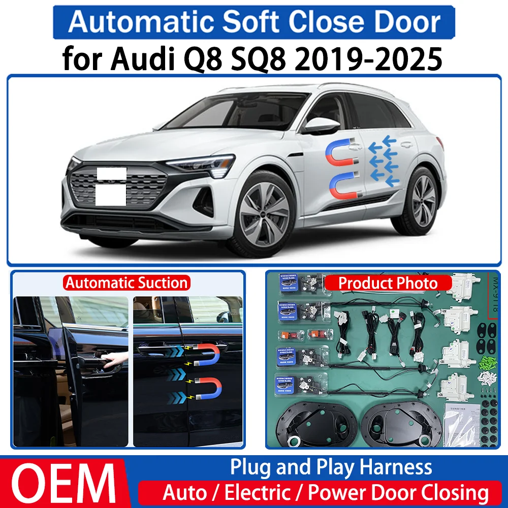 ZJCGO لأودي Q8 SQ8 2019-2025 سيارة OEM التلقائي لينة إغلاق الباب طقم شفط كهربائي السيارات نظام إغلاق الطاقة التوصيل والتشغيل #1