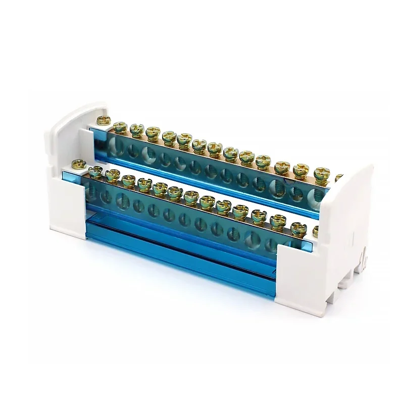 Din Rail Terminal Block  Modular Distribution Block Screw Universal Electric Wire Power Junction Box WKH 207/211/215/407/411/415