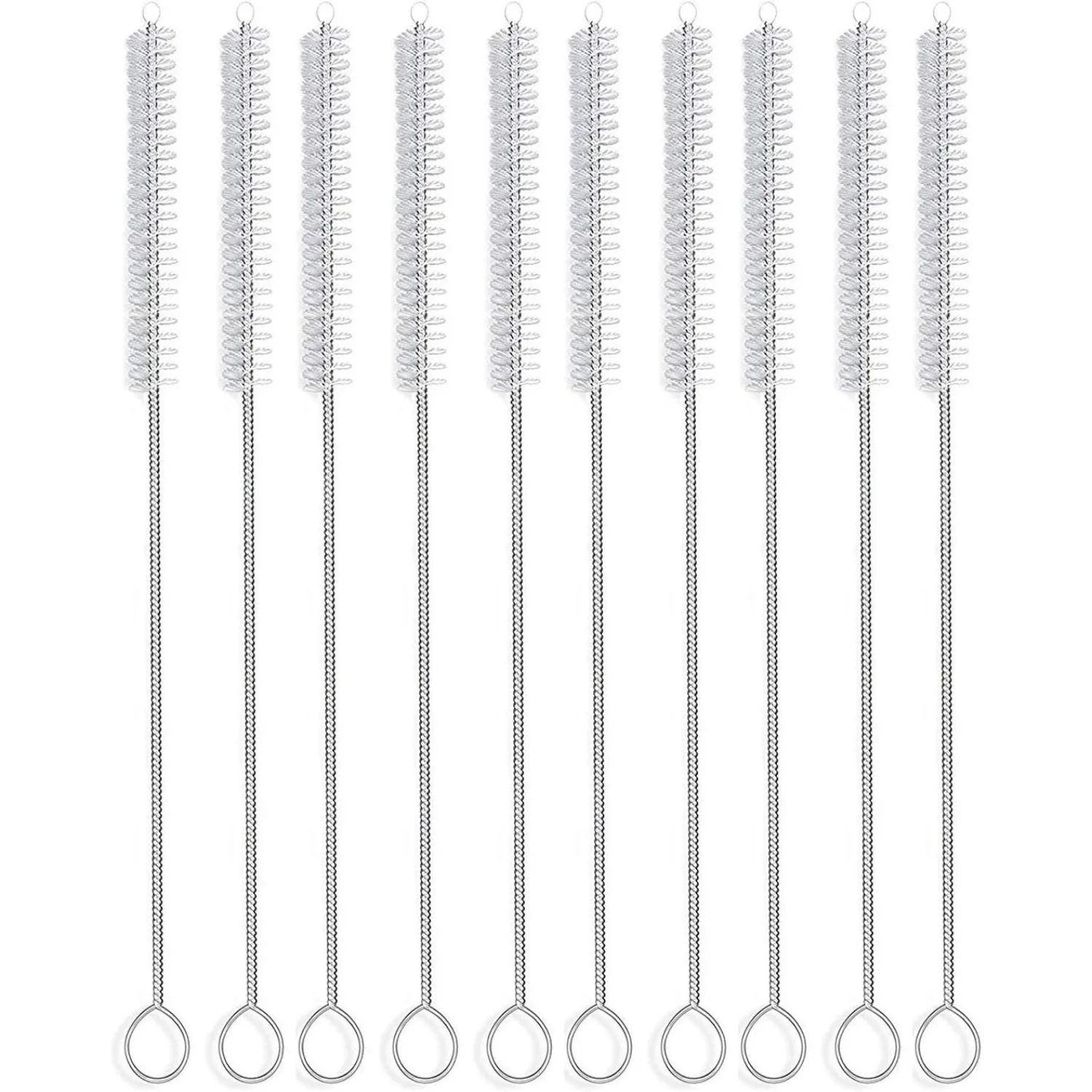 

Long Straw Brush, Nylon Flexible,Reusable Pipe Tube Cleaner 12-ihch X 2/5-inch set of 10