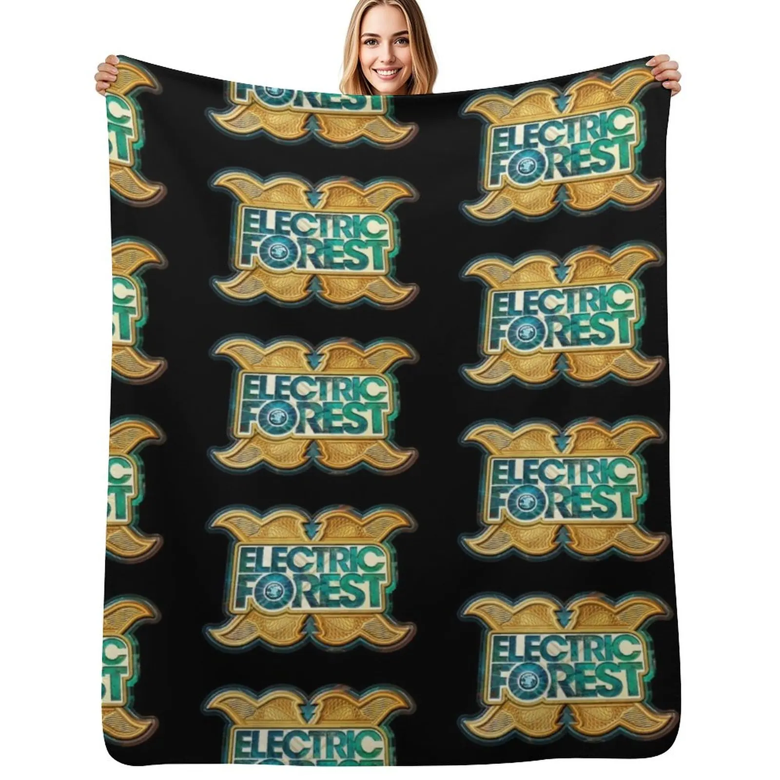 ELECTRIC FOREST DECADE ONE FESTIVAL Throw Blanket Bed covers Stuffeds warm for winter Camping heavy to sleep Custom Blankets
