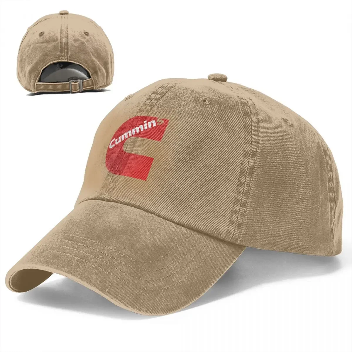 Gorra de béisbol de Gas Fueled Engine Cummins para hombre y mujer, gorro desgastado de mezclilla lavada, Snapback, para entrenamiento al aire libre