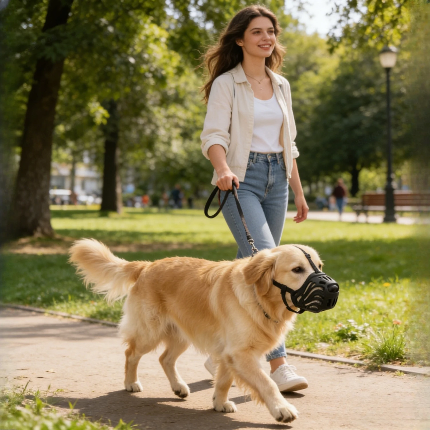 Anti-Bark Anti-Bite Dog Muzzle Soft Comfortable Breathable Mouth Cover for Training Walking Vet Visits