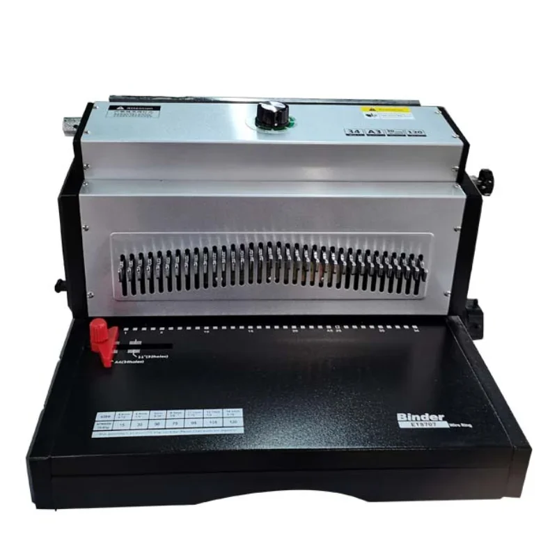 

8707 Electric double wire binding machine double wire binder book binding machine Metal wire binder