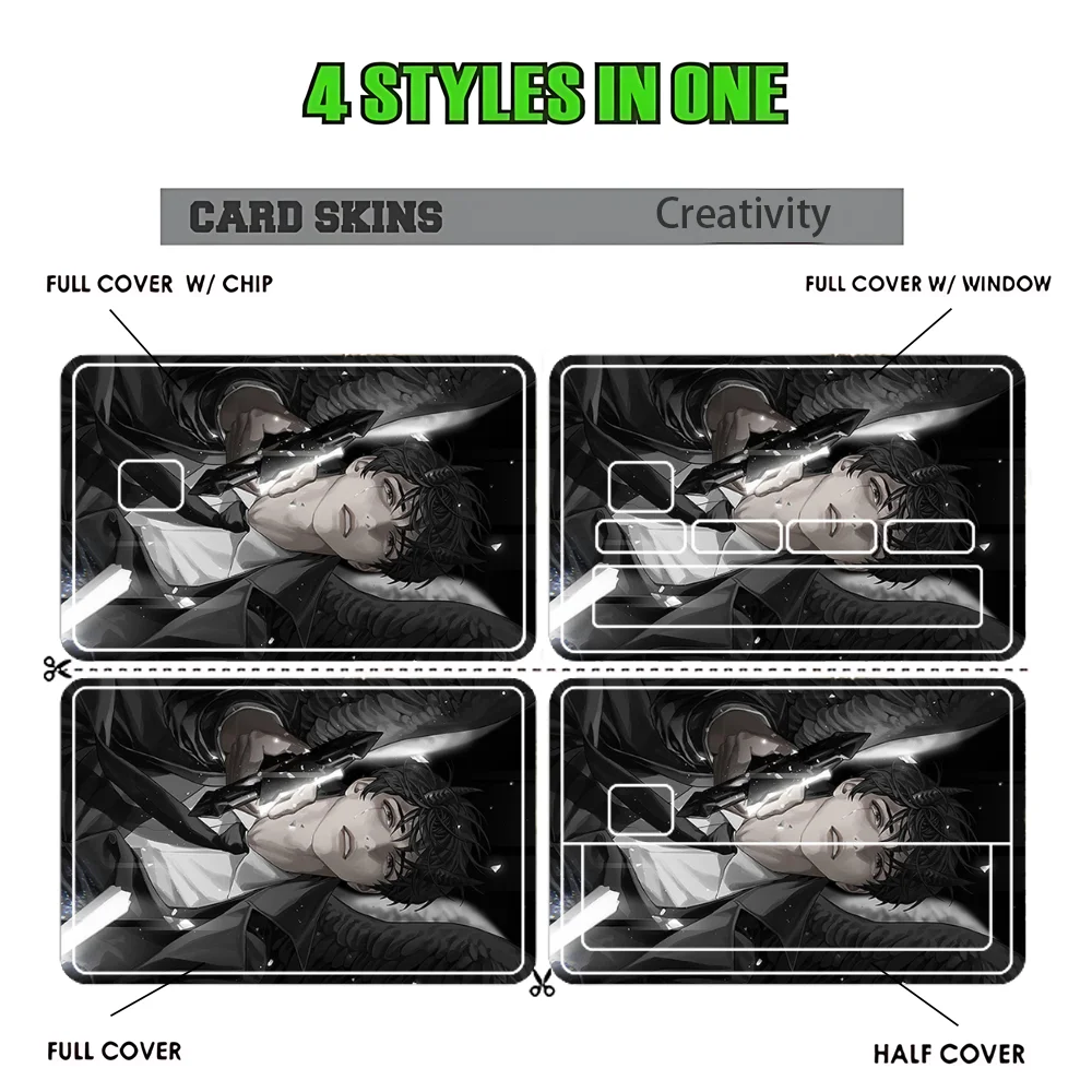 Omniscient Reader Viewpoint Stickers Cartoon Credit Visa Debit Bank Charge Card Bus Metro Waterproof Sticker Decal Decoration