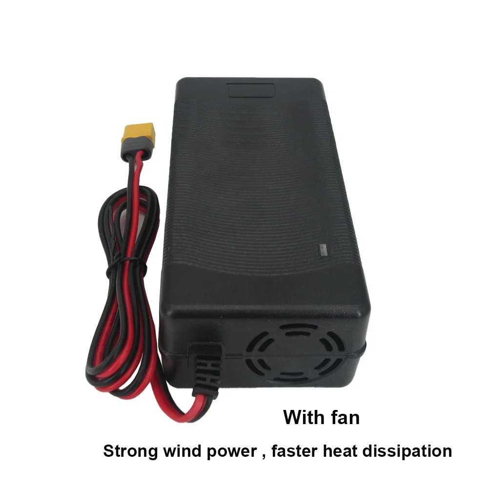 52V 5A Li ion Charger 58.8V 5A For 14S 52 Volt Lithium Battery Smart Charger with fan