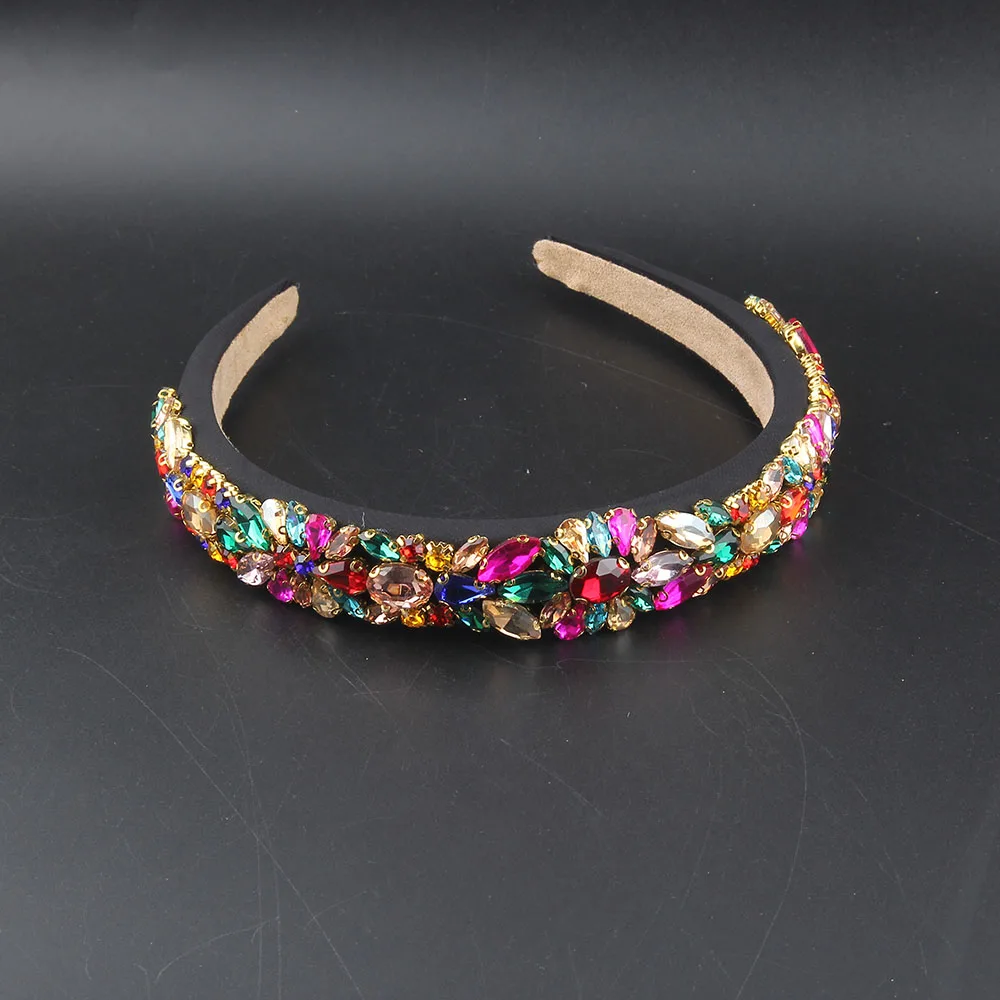 Baroque Colored Narrow Vintage Rhinestone Hair Accessory Wedding Hairband Headband Hair Accessories Hair Jewley 625