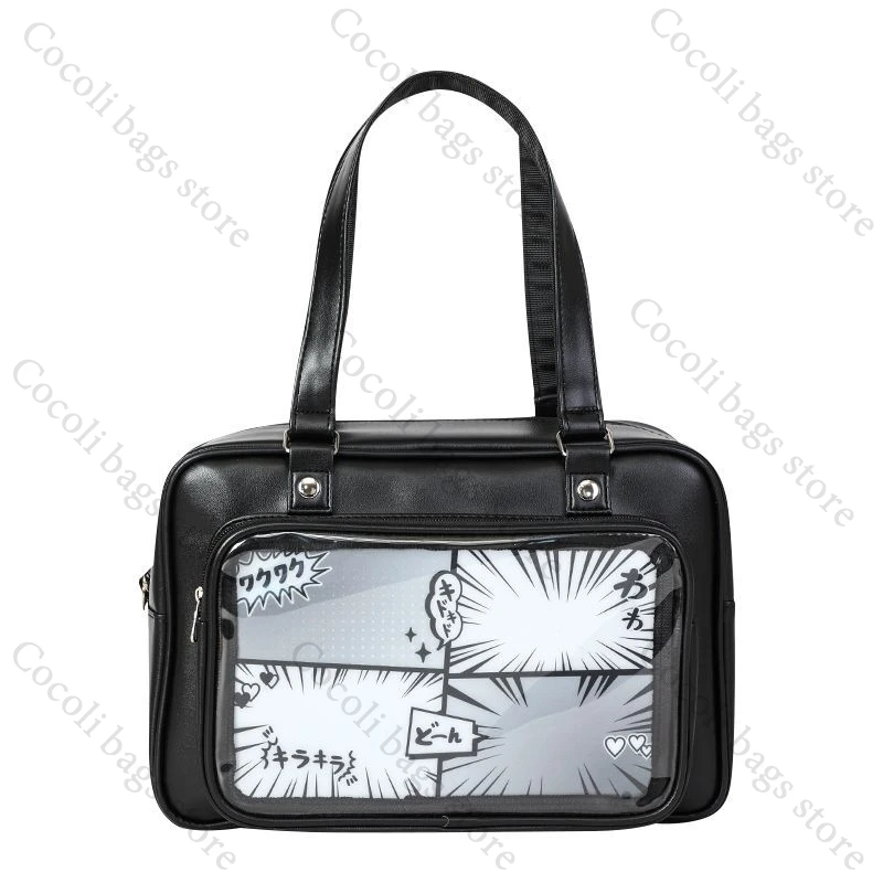 

Сумка Ita Bag, женская сумка через плечо, сумка JK с прозрачным карманом, сумка для ношения в руке, из искусственной кожи, Itabag для девочек, сумки через плечо
