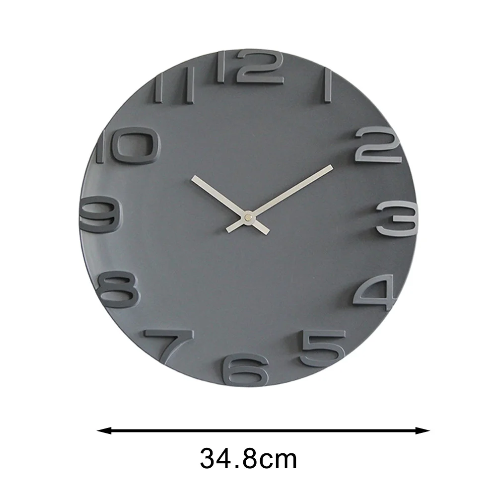 Home Aesthetic 34.8cm Digital Clock Modern Design Wall Clock Clock Battery-Powered Convenient Battery Operation