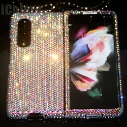 Luxury Fashion Handmade DIY Cute Full Glitter Crystal Bling Diamond Case Cover For Samsung Galaxy Z Fold 7 6 5 4 3 2 zfold6 5G