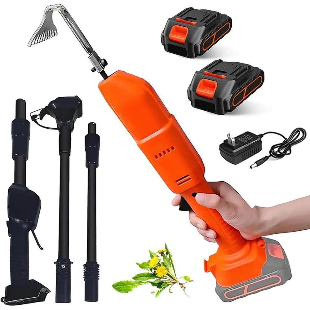 

Manganese Steel Electric Garden Hoe, 2500 RPM with 2 Batteries, Lightweight Cultivator for Soil Preparation and Weeding in Garde