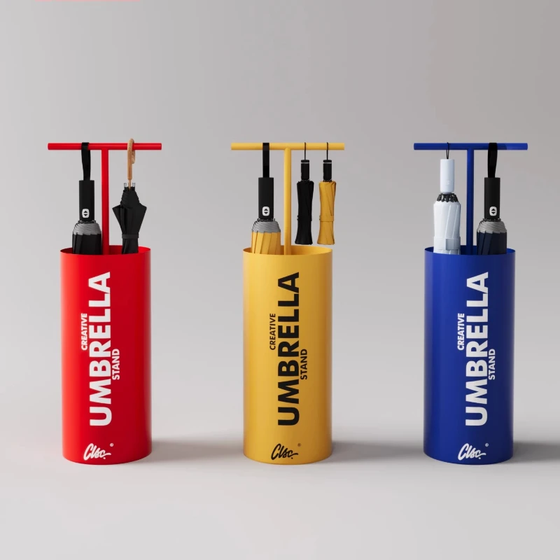 

Подставка для зонтов в стиле дофамина, красочная кованая железная подставка для хранения зонтов, домашний балкон, прихожая, дождевик, креативный органайзер для хранения