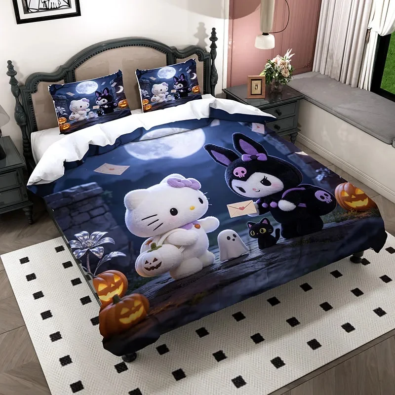 hello-kitty-kuromi-halloween-duvet-cover-set-moon-pumpkin-ghost-print-soft-microfiber-bedding-for-girls-bedroom-decor