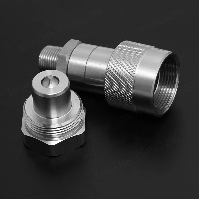 NPT SIZE-B 1/4 3/8 inch Plug and Socket Connector Kit Hydraulic Quick Coupling Joint Closed Quick Steel Material