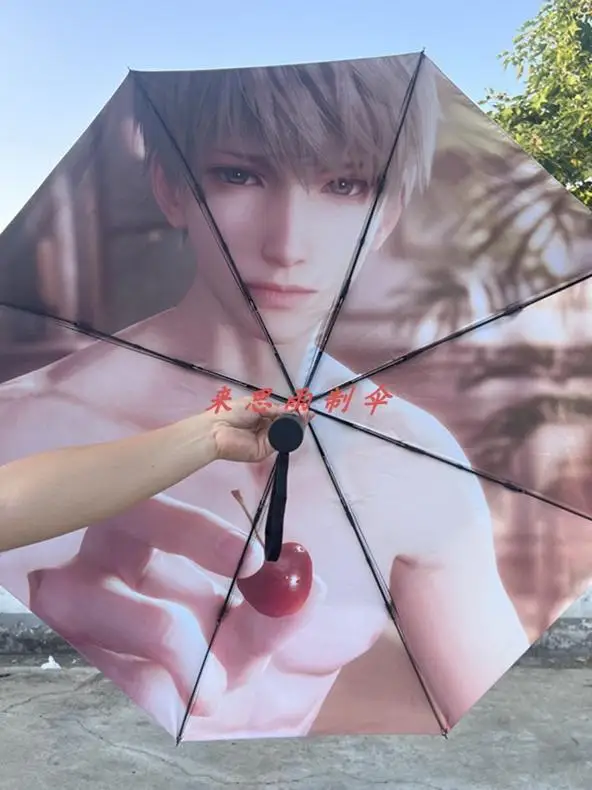 

Anime Love and Deepspace Xavier Cosplay Full-automatic Collapsible Rainshade Vinyl Umbrella Both Sunny Rainy Uv Brolly Gift